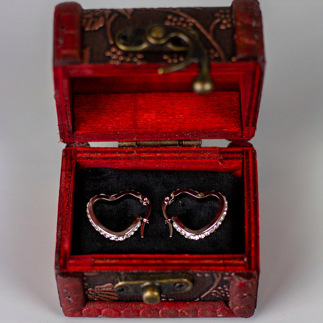Aritos de Corazón Glitter