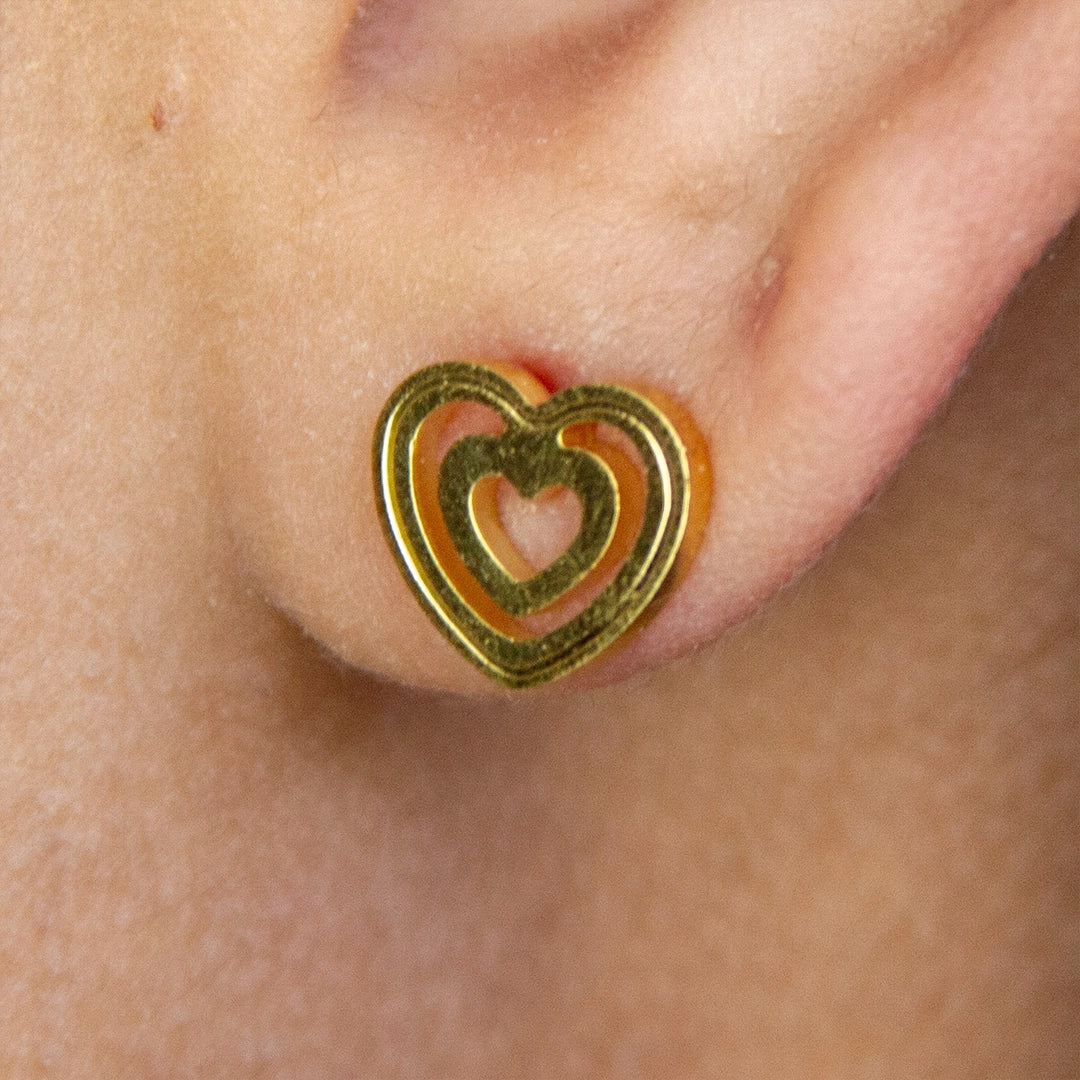 Aros y Collar de Corazón