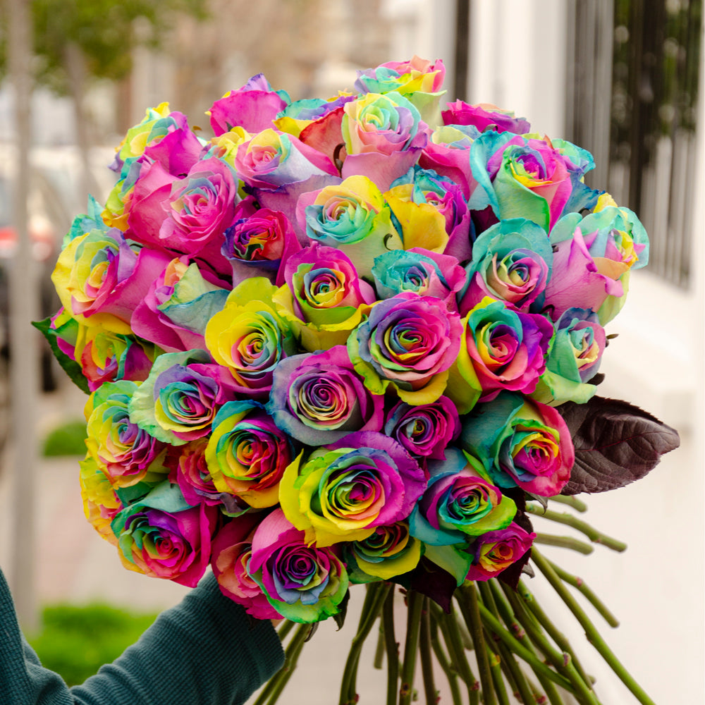 Bouquet Premium 50 Rosas Rainbow